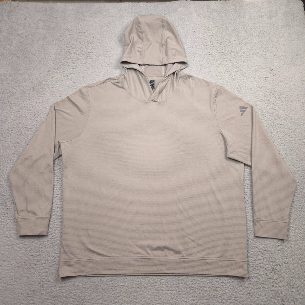 adidas Ultimate365 Elevated Golf Pullover Hoodie Men 2XL Putty Beige Stretch